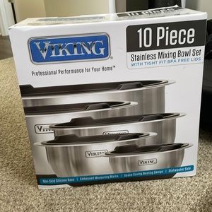 10 piece stainless mixing bowl set